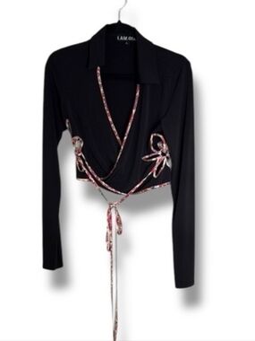 I.AM.GIA cutout wrap top